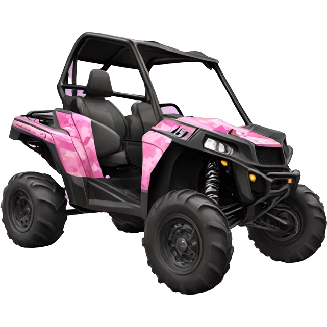 Polaris Pink camouflage buggy atv emoji