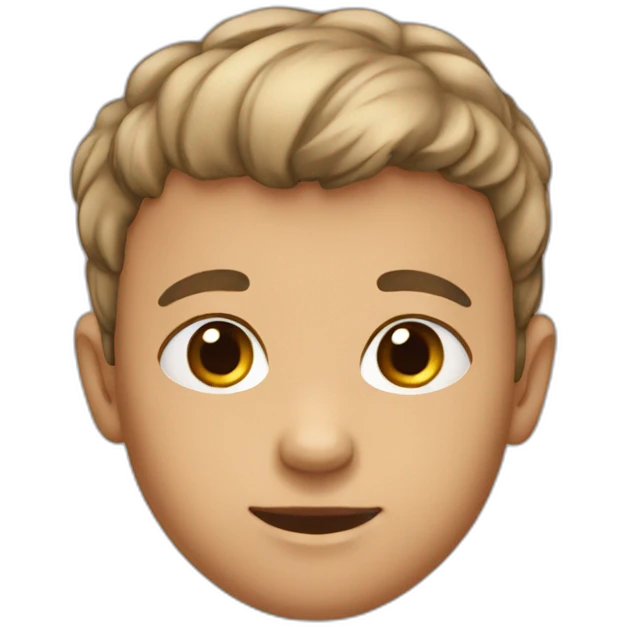 He was born with very short hair  emoji