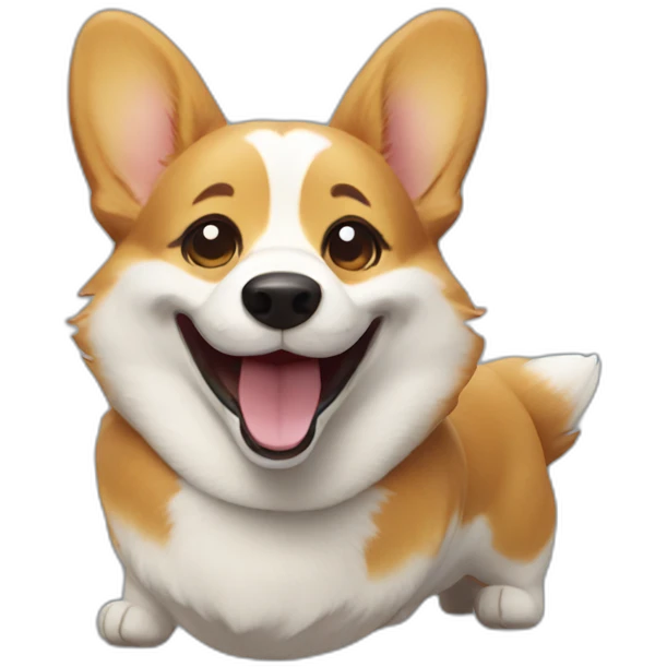 corgi laughing emoji