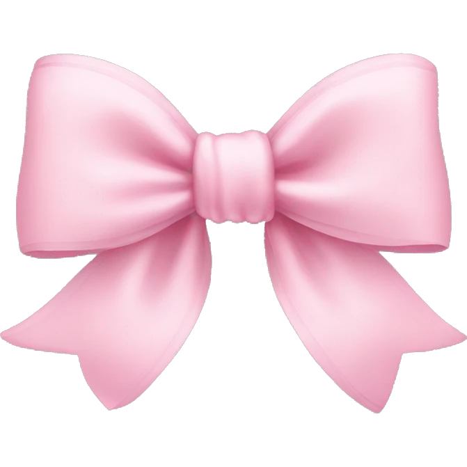 Baby pink bow emoji