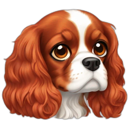 ruby cavalier king charles spaniel emoji