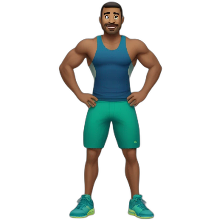 Gimnasio hombre con pesas emoji