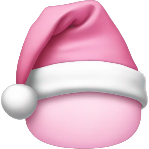 aesthetic light pink santa hat emoji
