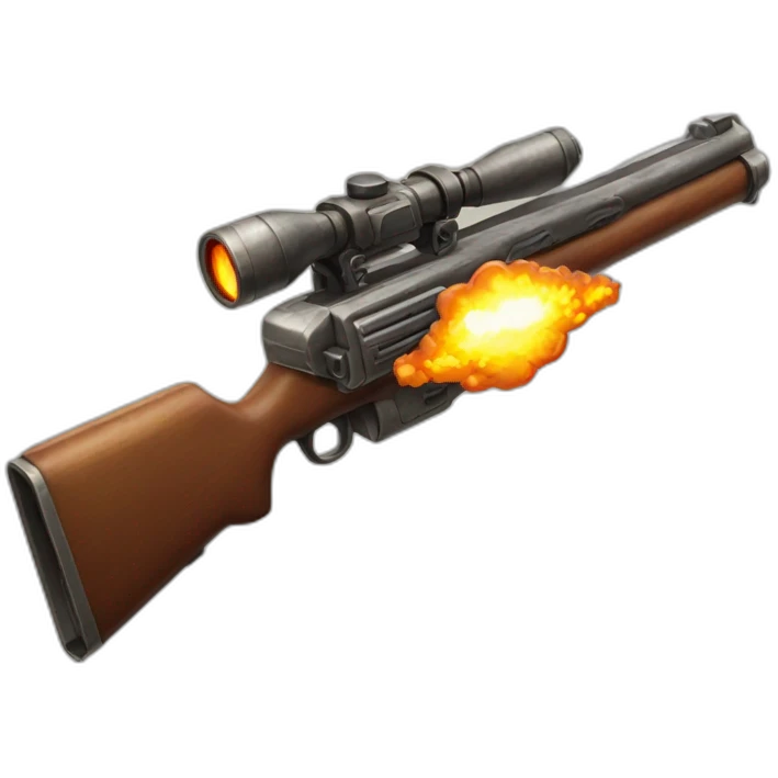 Very Super Duper Long Gun With Fireball Deluxe emoji