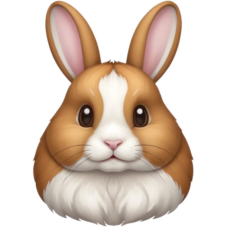 A Dutch rabbit with light brown and white fur. emoji