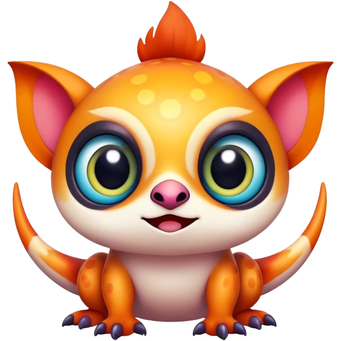colorful vibrant Fakémon-creature with random markings emoji