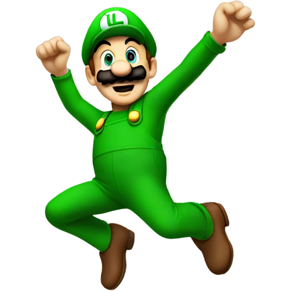 Luigi jumping emoji
