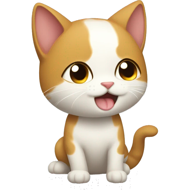 Gato pulando de alegria emoji