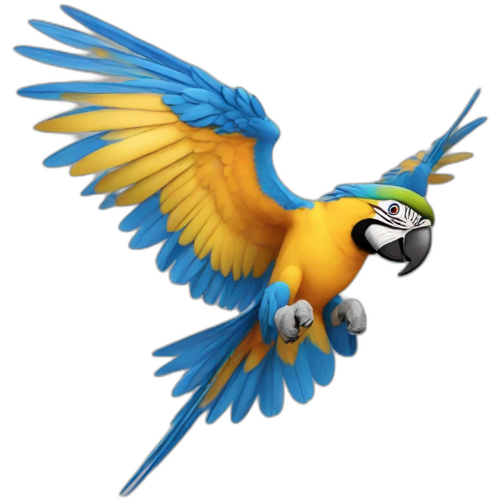 Blue And Gold Macaw Flying emoji