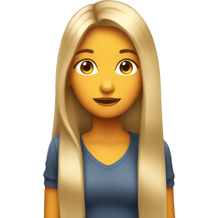 girl with long shiny hair emoji