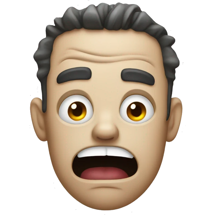 Mad face with thumbs down emoji