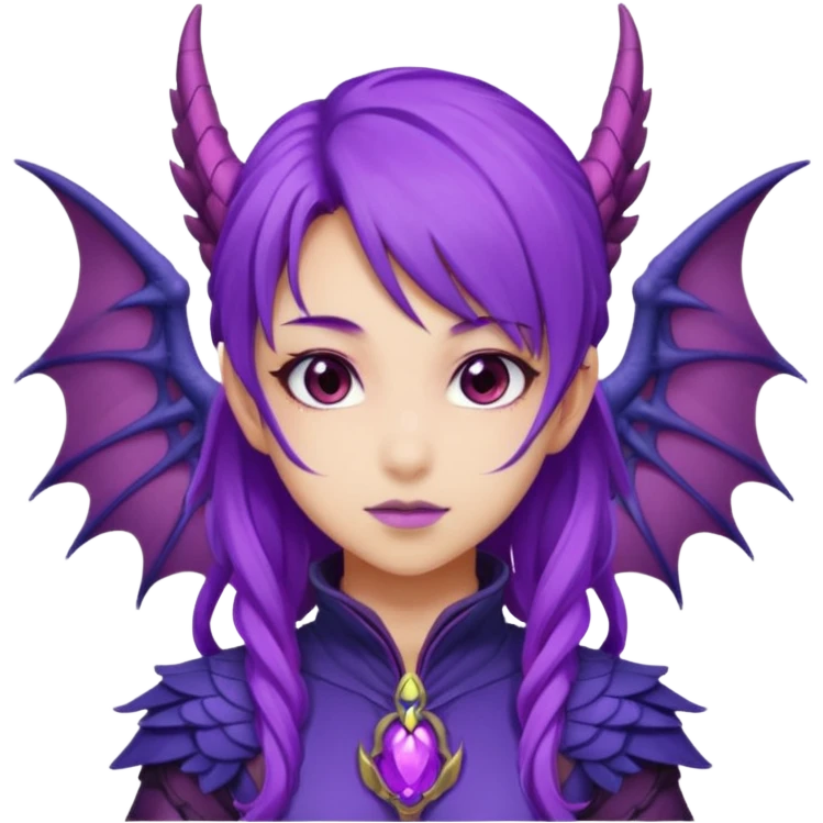 Anime Female Purple Dragongirl emoji