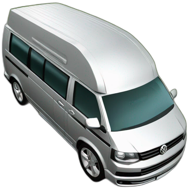 VW T5 California camping bus unicolor silver emoji