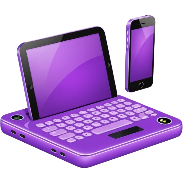 Cute purple eletronics emoji