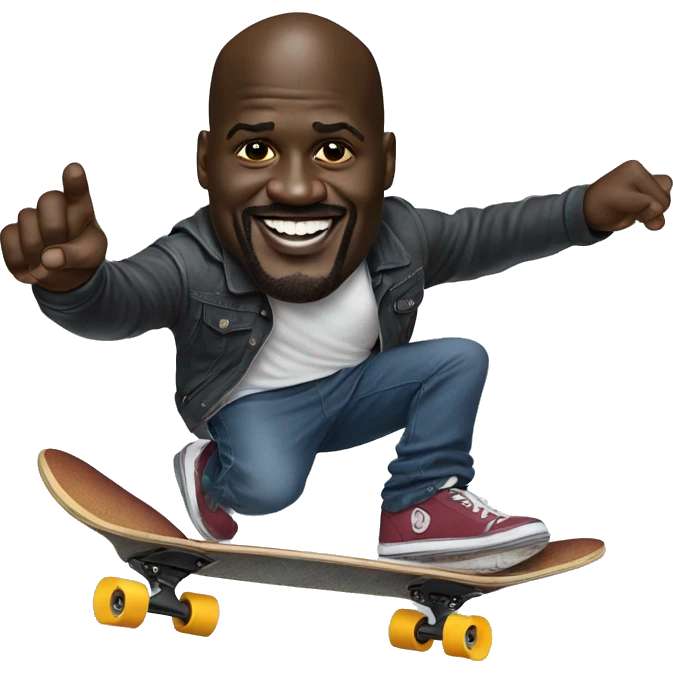 Shaquille O’Neal on a skateboard  emoji