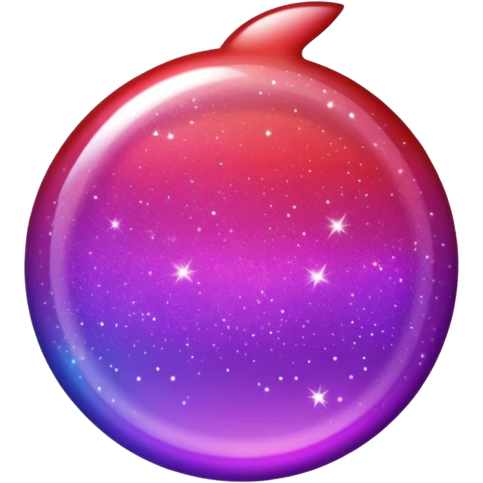 color gradient between red and purple glitter flash emoji