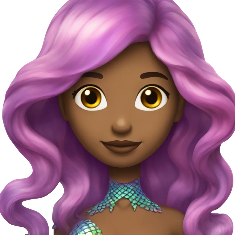 mermaid, model, magical, iridescent, mystical, shiny, holographic, highlights, scales  emoji