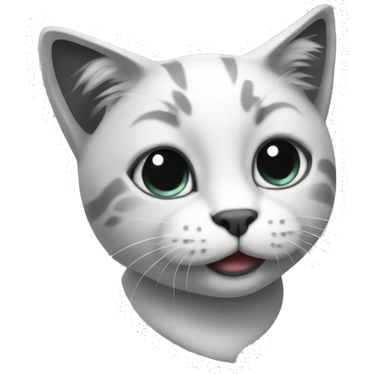 Cat black and white  emoji