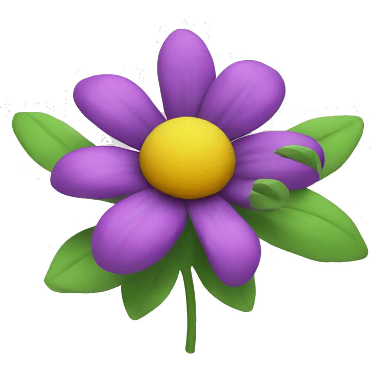 3D flower  emoji