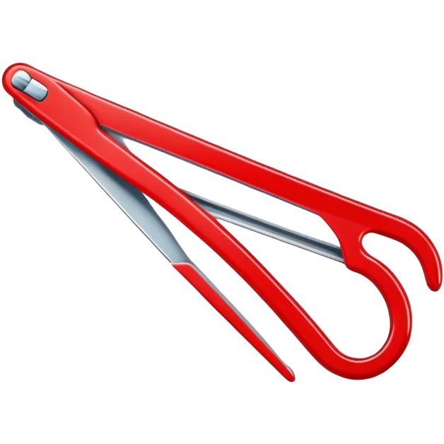 a bright red hairpin hair clip emoji