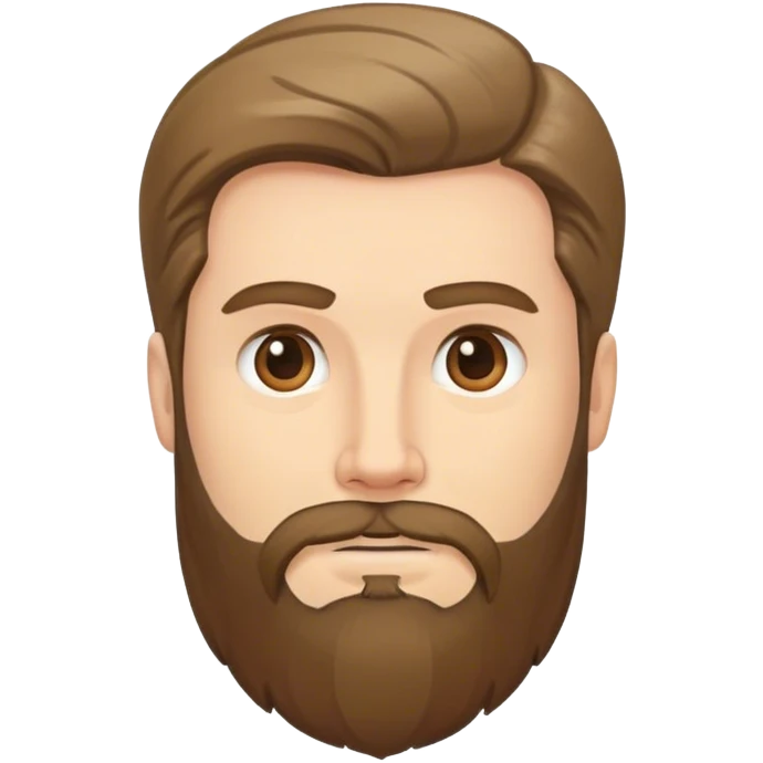 Homme blanc cheuveux mis long et Brin emoji