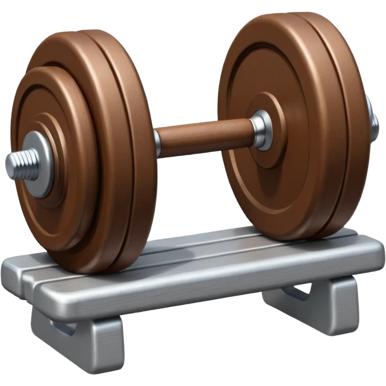 Dumbbell pressure level on a bebch emoji