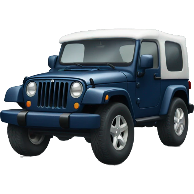 navy blue jeep with a white bow on top emoji