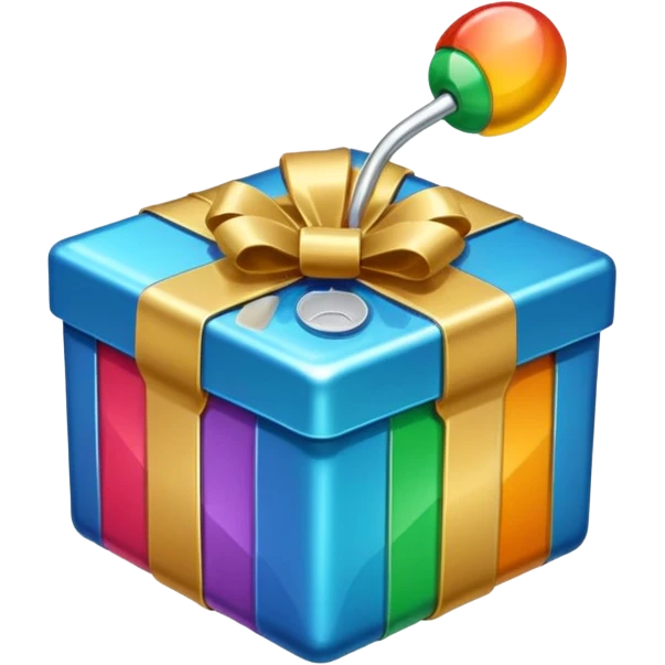 Corporate Gift icon and popper as a retro sticker  emoji