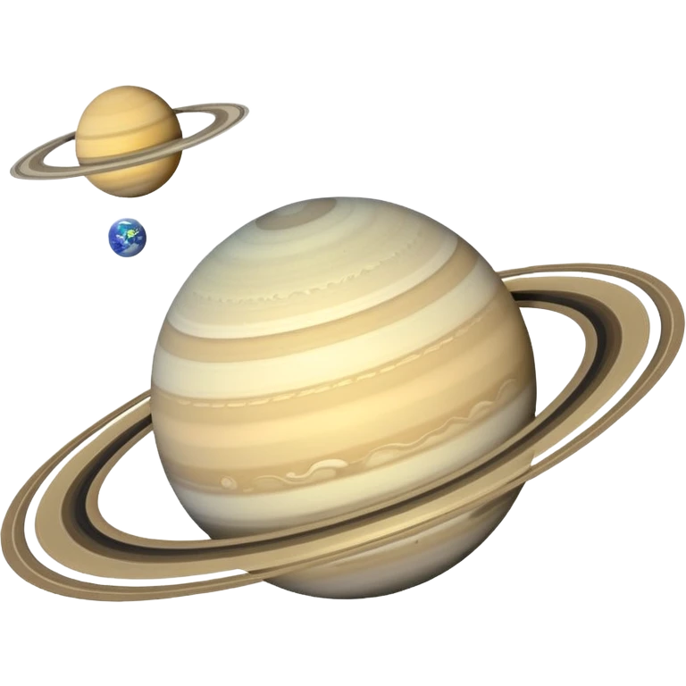 stylized planet Saturn with a ring and a tiny satellite emoji emoji