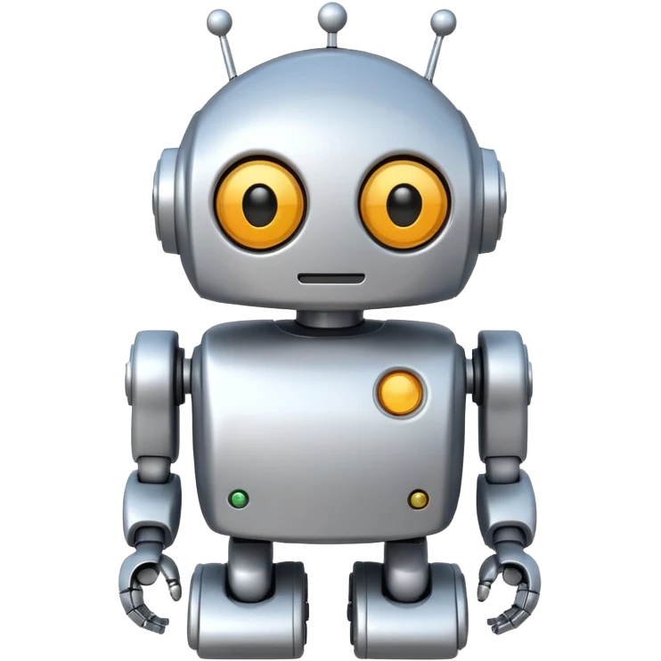 robot old cartoon simple kid toy white innocent funny gudget chatGPT round adorable emoji