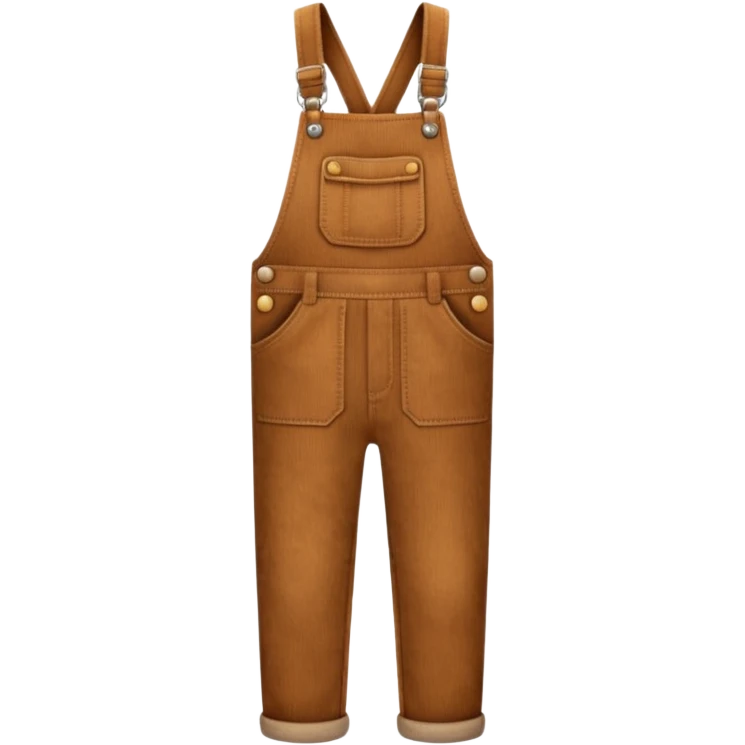 Corduroy textured overalls emoji