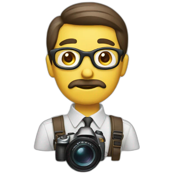 photographer thinking emoji