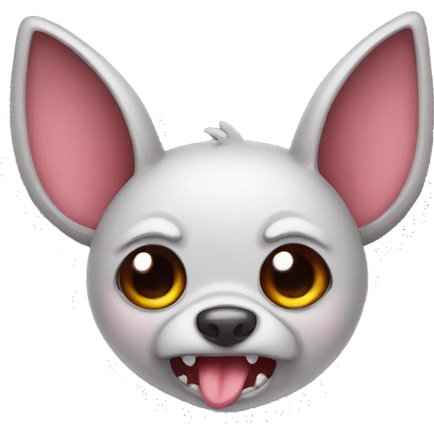 bat with bow on ear crying  emoji