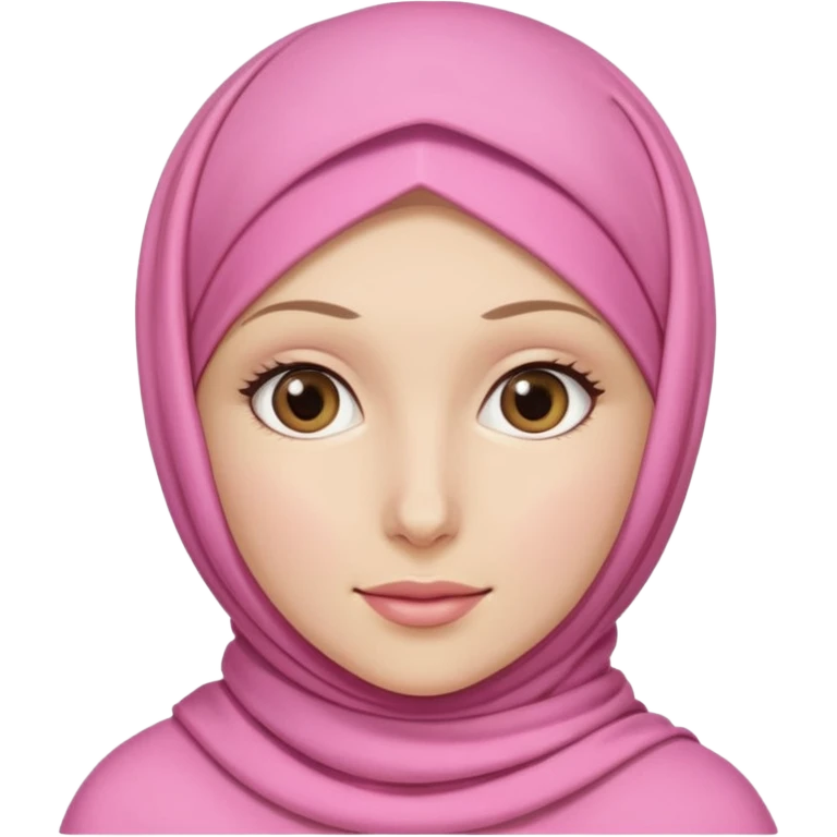 White woman wear pink hijab 🧕  emoji