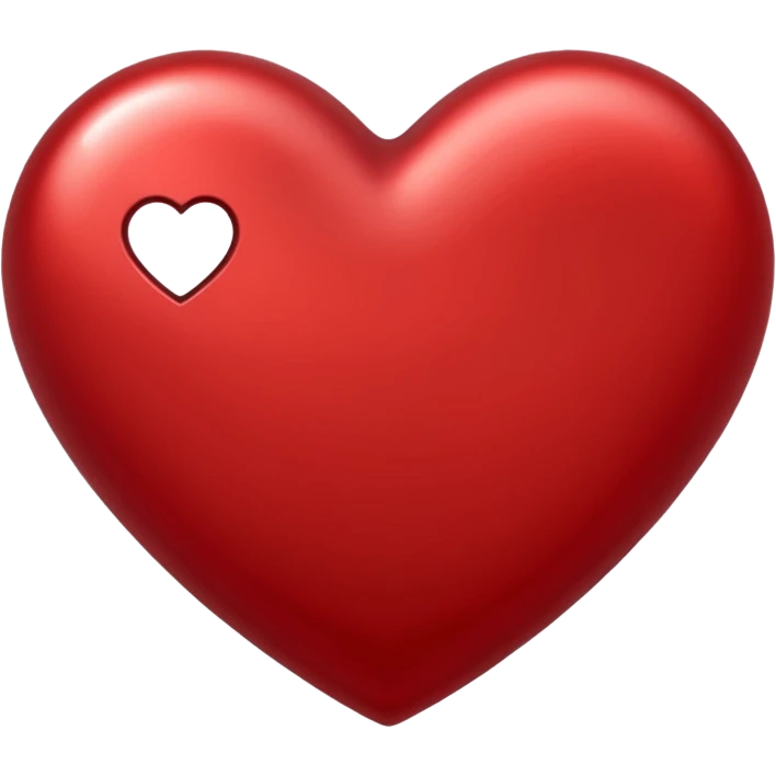 heart with a metallic red finish emoji