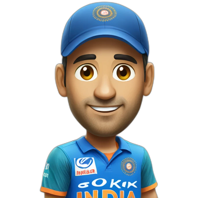 Ms dhoni in Indian jersey emoji