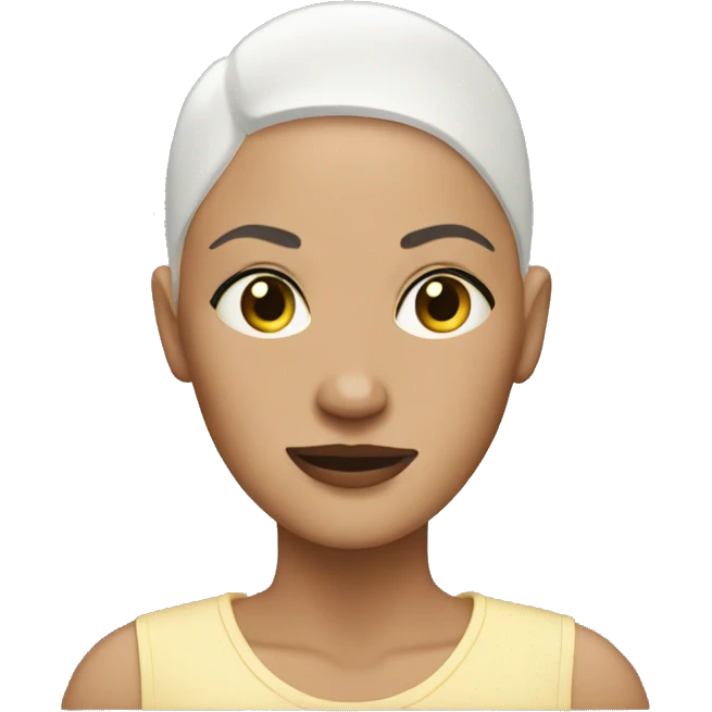 Bald whit woman emoji