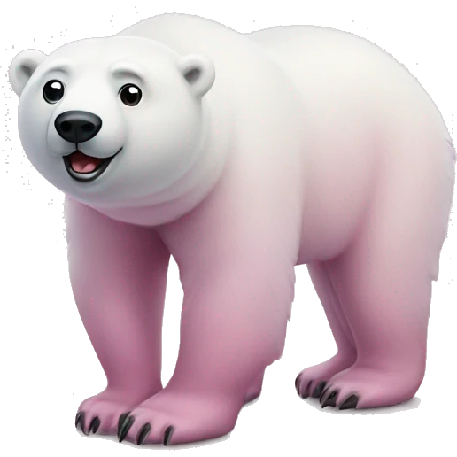 Pink polar bear  emoji
