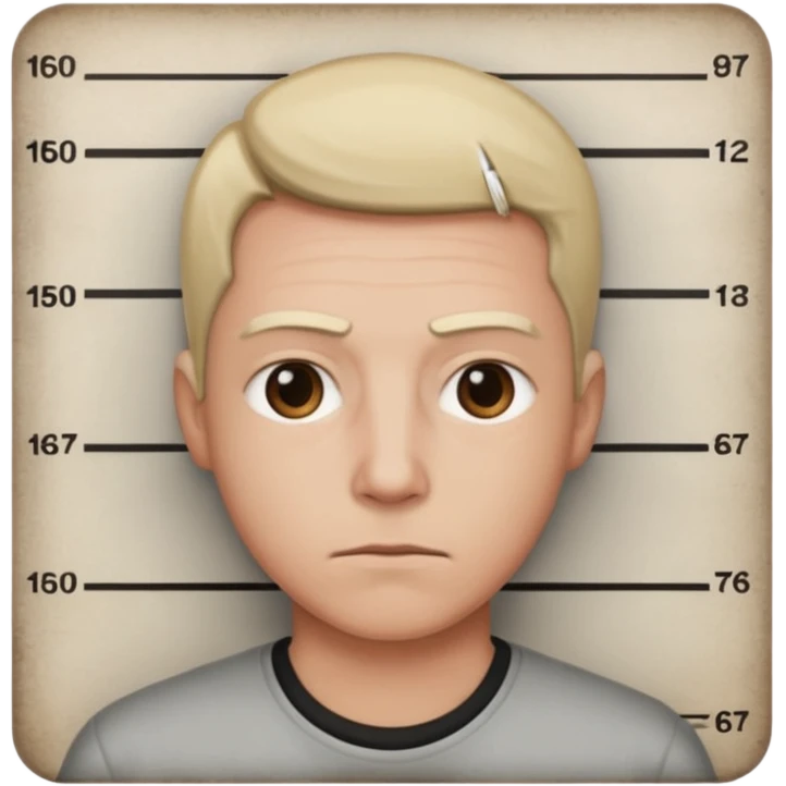 suspect on a mugshot emoji