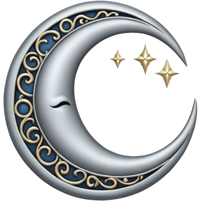 Gothic crescent moon emoji
