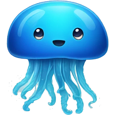 Blue jellyfish emoji