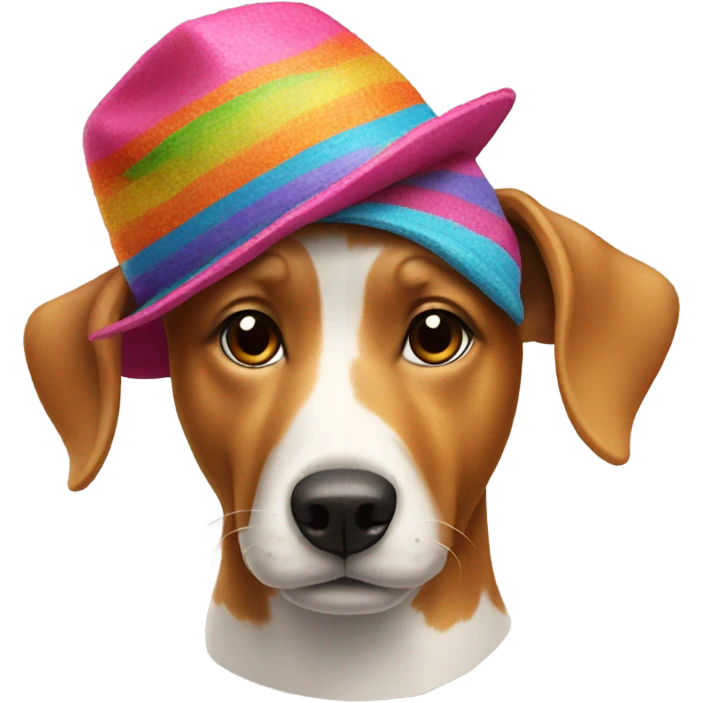 Dog wearing a hat emoji