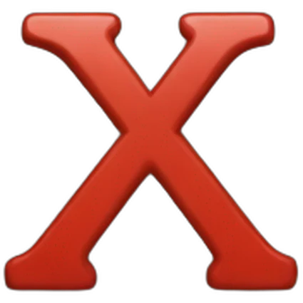 red letter x emoji