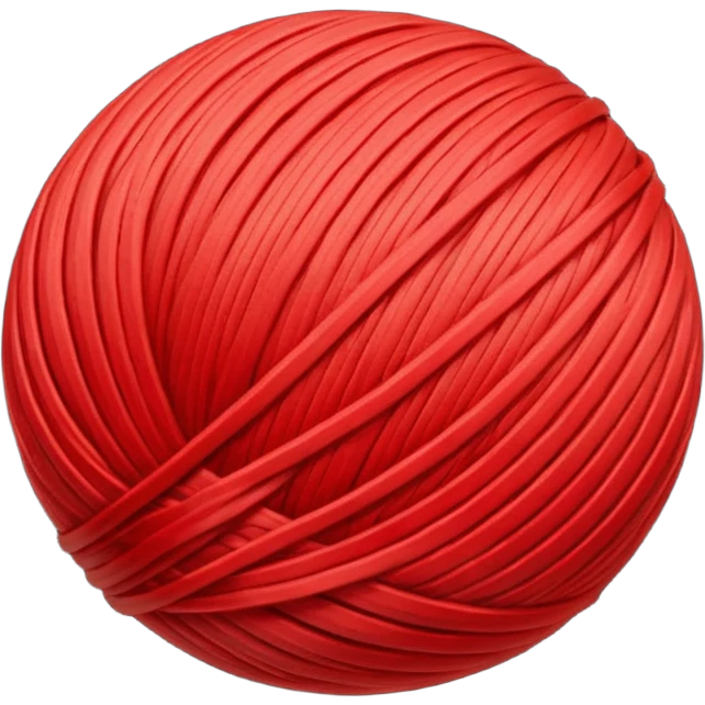 Red ball of thread emoji