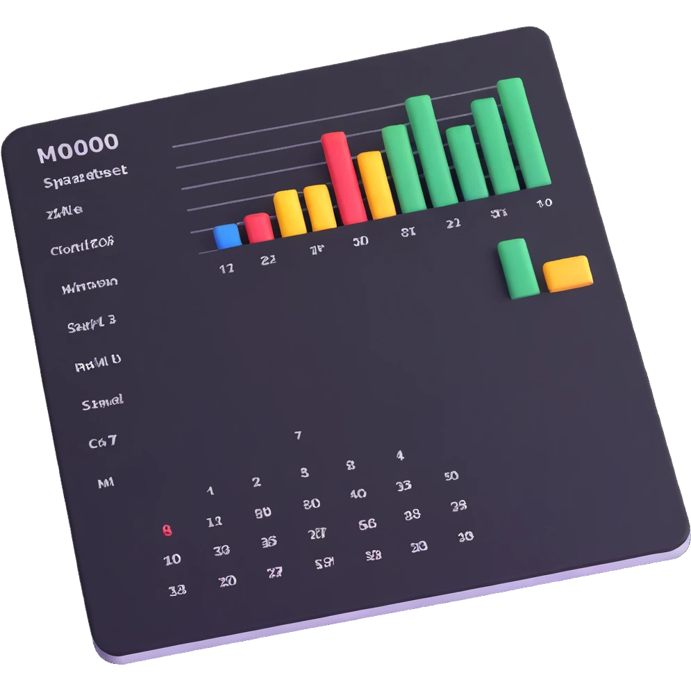 spreadsheet with charts and numbers emoji
