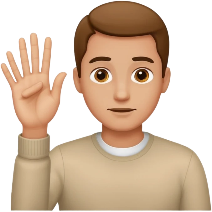 a man making the gesture of not seeing emoji