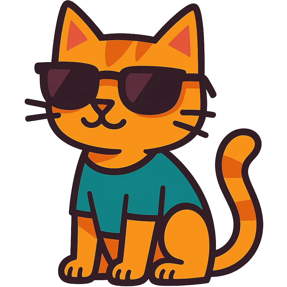cool cat with sunglasses emoji