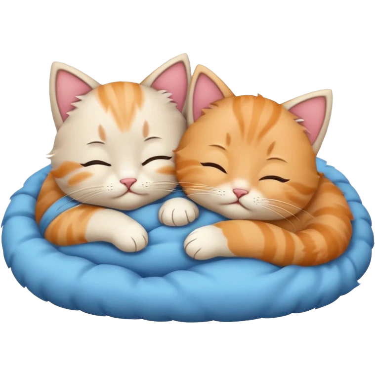Two cute kittens sleeping  emoji