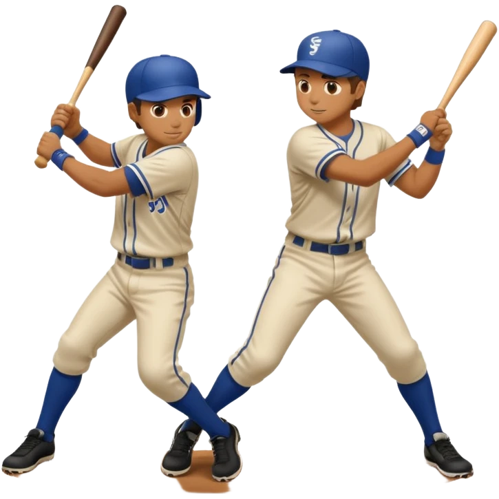 dos basebeall playr a golpes emoji