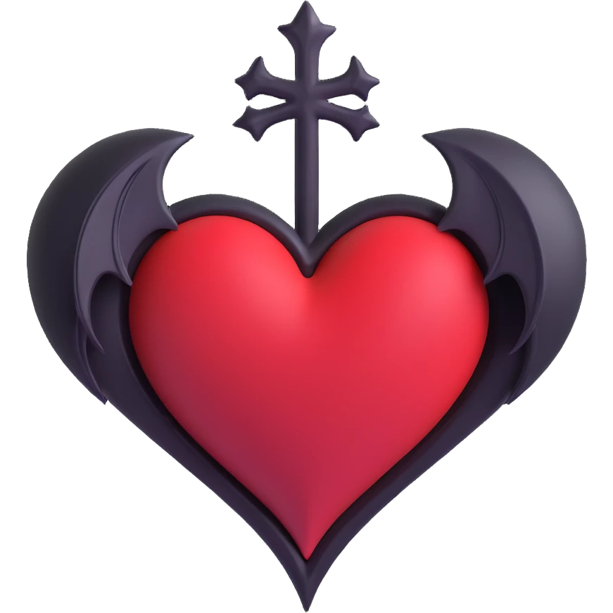 gothic heart emoji